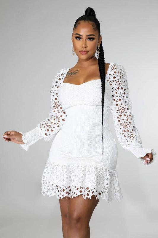 Off Shoulder White Dress