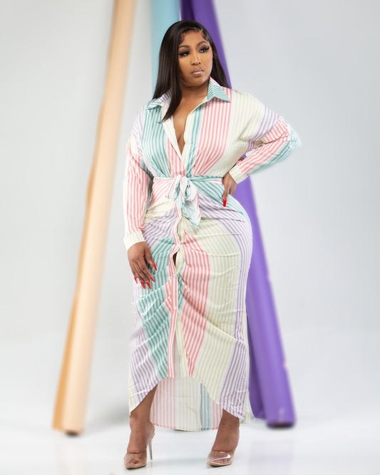 Stripe Me Down Dress