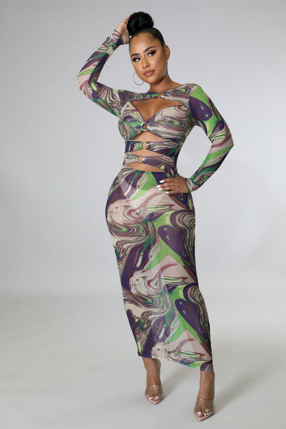 Swirl My Way Maxi Dress