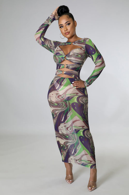 Swirl My Way Maxi Dress