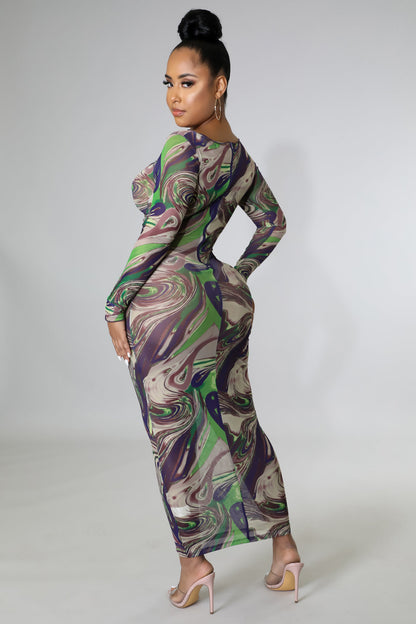 Swirl My Way Maxi Dress