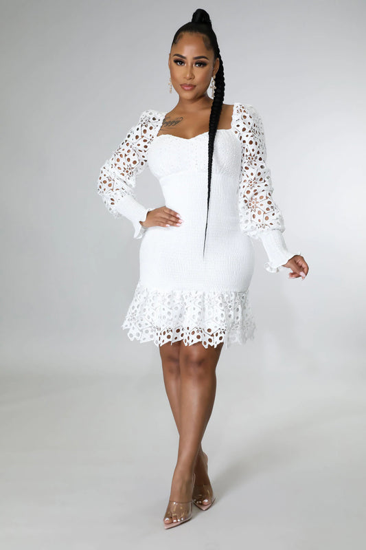 Off Shoulder White Dress